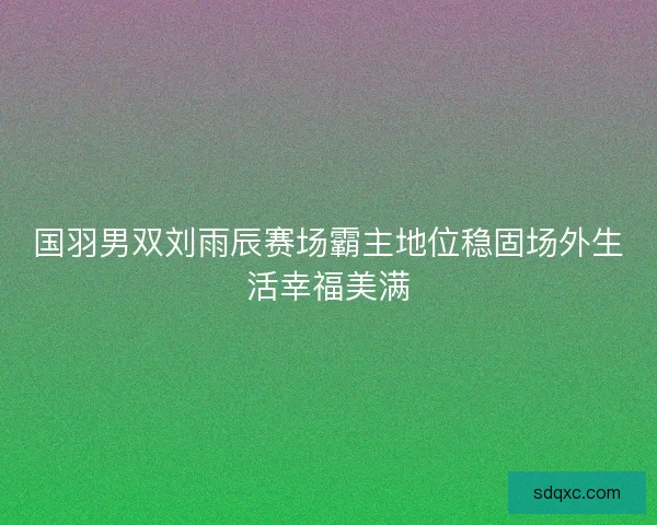 国羽男双刘雨辰赛场霸主地位稳固场外生活幸福美满